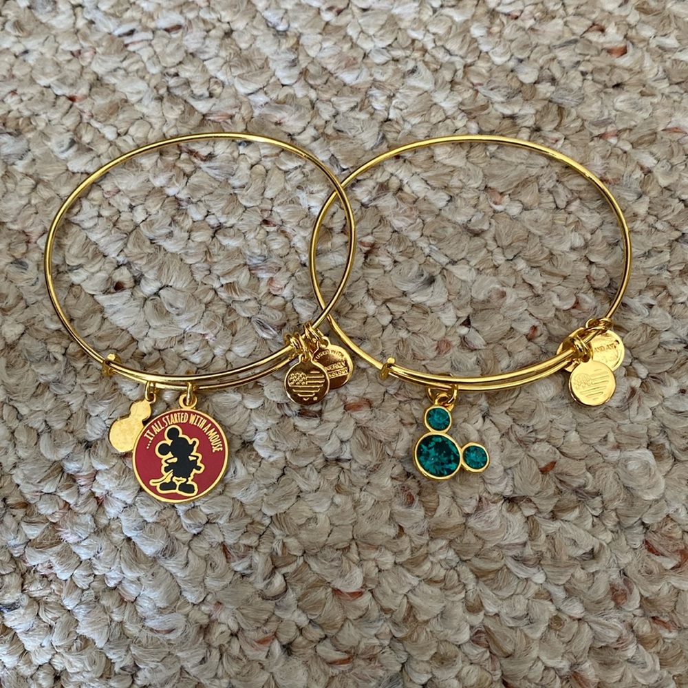 2 Alex and Ani Disney Mickey Mouse bracelets